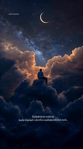 “Svake noći, u njenoj zadnjoj trećini, naš Uzvišeni Gospodar spušta se na dunjalučko nebo i govori: ‘Ko Mi upućuje dovu, pa da mu se odazovem? Ko to od Mene nešto traži, pa da mu to dadnem? Ko traži oprosta od Mene, pa da mu oprostim?” Muhammed s.av.s. ❤️❤️❤️ #Hanuma | Hanuma