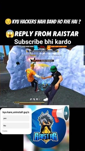 😱🤝 Finally reply from raistar 😱.Jab tak hacker nhi jate tab tak ke liye bye.raistar or gyangamig💔