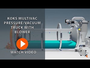 Pressure/Vacuum Truck with Blower KOKS MultiVac 3D Animation | KOKS Group