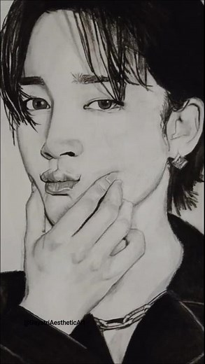 Park Jimin Drawing Step By Step || Jimin Drawing Tutorial || Jimin Sketch Tutorial #jimin #art #bts