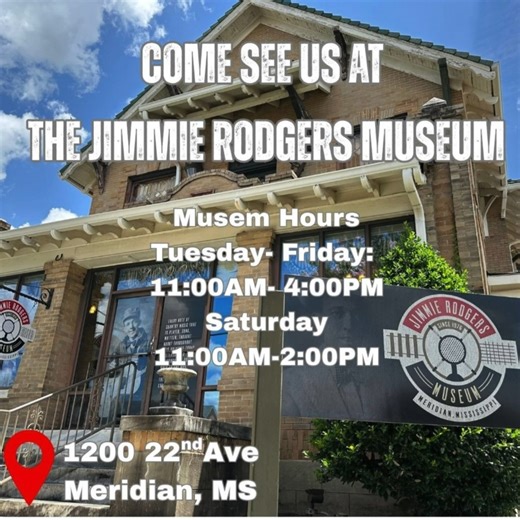 1.5K views · 26 reactions | Sometimes our museum visitors are Jimmie's biggest advocates! We love that these two love birds chose The Jimmie Rodgers Museum as the destination to celebrate their first wedding anniversary! Happy anniversary, Will and Laurie! Thank you for sharing your love of Jimmie Rodgers with us! #visitmeridian #VisitMississippi #visitmississippi #fatherofcountrymusic #jimmierodgers #jimmierodgers #jimmierodgersmuseum | Jimmie Rodgers Festival and Museum | Facebook