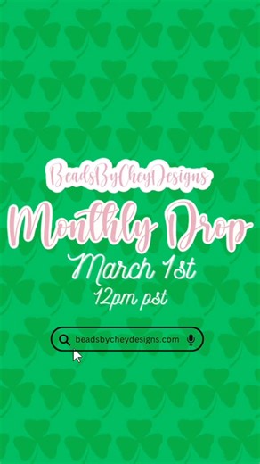 Cheyenne | Next monthly drop!!! 🍀☘️🍀☘️🍀☘️ Mark your calendars for Sunday, March 1st 12 pm pst on beadsbycheydesigns.com!! #beadwork #nativeartist... | Instagram