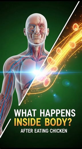 What Happens Inside Your Body When You Eat Chicken? | 3D Anatomy #anatomyshorts #digestiveprocess
