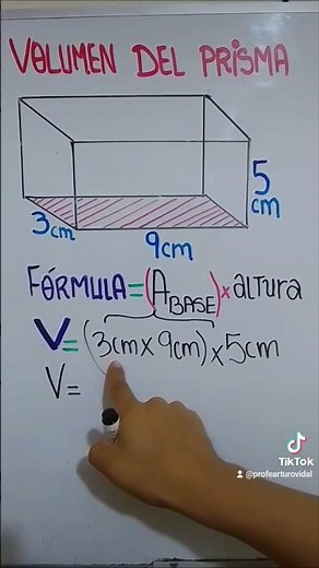 Volumen del prisma rectangular #matemática #maths #matematicasfaciles