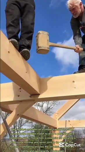 Traditional Timber Framing: Securing the Mortise and Tenon 👍