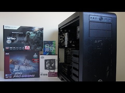 INTEL i5 6600K Gaming PC Build, benchmark, overclock, GTA V game play