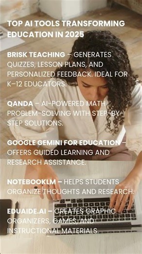 Top AI Tools Transforming Education in 2025 | Future of Learning #aitools #education