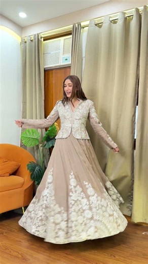 Party wear 2 pc set with all hand work & original mirror work on jacket with skirt