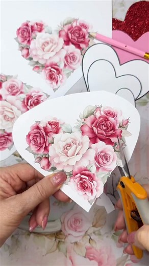 Kerryanne on Instagram: "FREE PRINTABLE 💗 There’s something so lovely about decorating for Valentine’s Day in a soft, handmade way… nothing fussy, nothing expensive, just a few simple touches that instantly make a space feel warm and loved. Download these hearts from Shabby Art Boutique. 🩷 #valentinedecorating #freeprintable #shabbyartboutique"