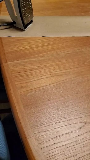 #diy #repair #bubbles #laminate #table #fyp Water caused bubbling underneath the tabletop 😬 fixed it! 🙂
