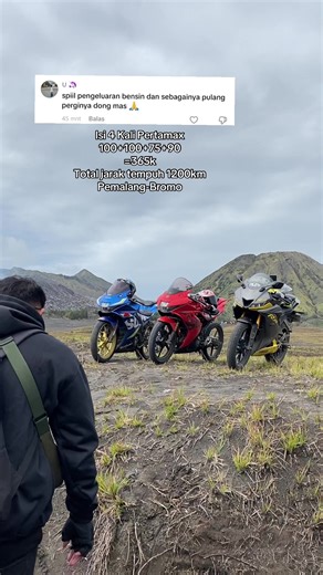 #touringbromo #bromo #gsxr150 #fyppppppppppppppppppppppp Suzuki GSX R 150 kalau STD ya irit 😅