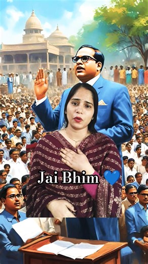 Mai apne rom rom me baba tera naam likhungi🙏 jai bhim #jaibhim #babasaheb #shorts #bhimsong
