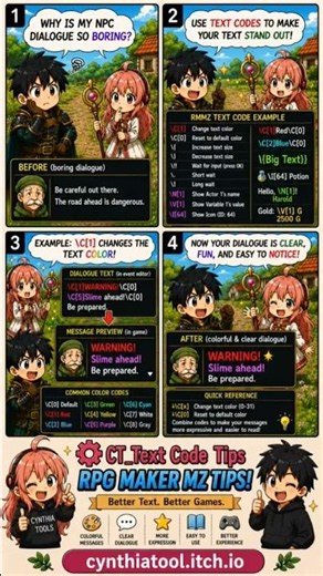 RPG Maker MZ Text Code Tips: Make NPC Dialogue Stand Out