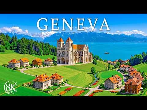 Geneva 8K Ultra HD 🇨🇭 | Lake Geneva, Jet d’Eau & Stunning Landscapes