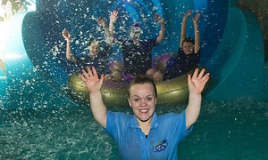 Ellie rules the waves again as Britain's 2012 Paralympic hero Simmonds opens new £4m water ride (where she first learned to swim)