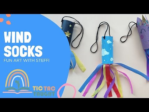 WIND SOCKS ~ Windsock Paper Roll Craft For Kids, Kids Activities, Craft Ideas For Kids, Kids Crafts