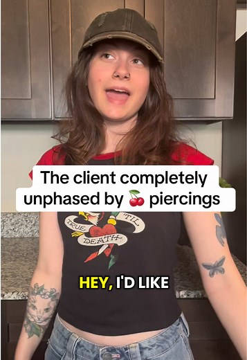 I’m always shook when people are completely unphased, like are you real 😭 #piercing #piercingtok #piercingsoftiktok #piercer #foryoupage