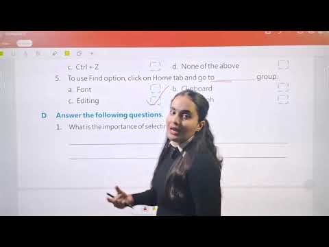 Computer Class 3 Chapter 4 Editing a Document Exercise