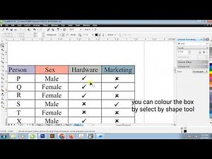 how to make a table in coreldraw. table creation using table tool