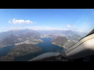 Lugano Airport Approach & Landing
