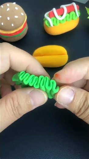 Beautiful Clay Food Art 🍔🌭 | Satisfying Clay Art #shorts #clayart #asmrclay