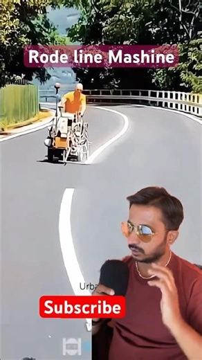 High-Tech Road Center Line Marking Process with Machines 🚧 #shorts #road