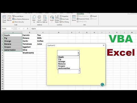 VBA - User Form: 3 ways to fill comboBox -Excel vba code
