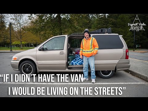 Man lives in Minivan to Avoid being Homeless on the Streets.