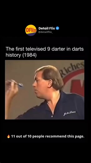 Detail Flix | Curiosities | The first televised 9 darter in darts history brought a real turning point for the sport, because it showed millions of viewers something... | Instagram