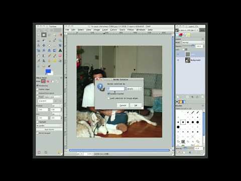 How to Draw a Hollow Circle with Gimp