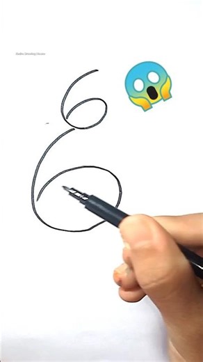 Elephant drawing with number 6 #shorts #drawing #elephant