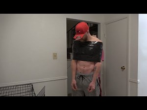 wrapping my upper body in duct tape