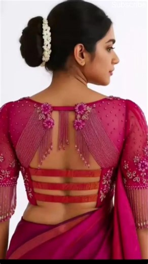 gorgeous coloursfull blouse back neck designs#shorts#viral#trending #blousedesign#blauj#new#blouse