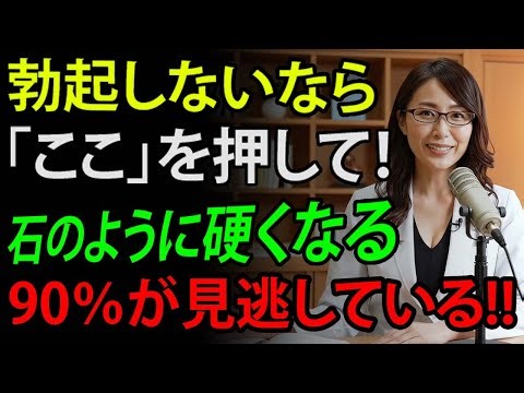 【60歳以上必見】男性は「ふにゃふにゃ」に別れを告げよ！ ここを30秒押すだけで、20代のように硬くなる【科学的に解説】