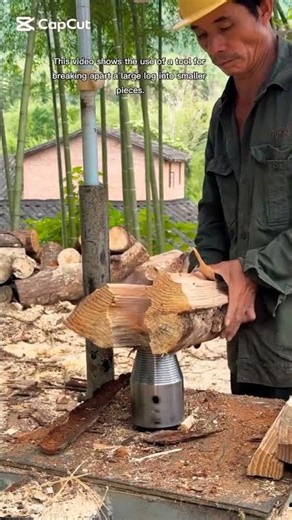 a tool for breaking apart a large log into smaller pieces.