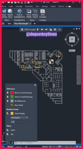 🚀 Aprende a comparar dos dibujos en AutoCAD | Tips AutoCAD En este video revisaremos como comparar dos dibujos en AutoCAD, revisando cada una de las diferencias entre ambos archivos. Suscríbete para más contenido! https://www.youtube.com/c/depuntoylinea #arquitectura #arquitecto #ingenieria #ingenieriacivil #TUTORIAL #TIPS #autocadtips #architecture #architect #autocadtutorial #revit #cad | De Punto y Línea
