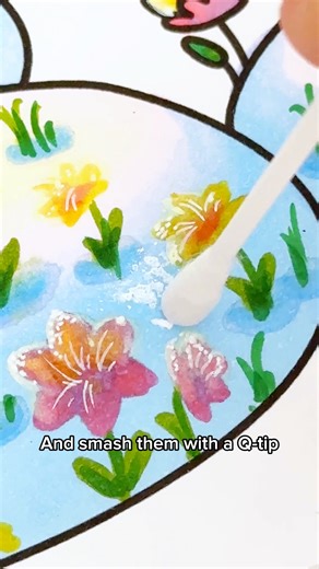 Fluffy Snow Coloring Tutorial using a Q-Tip❄️