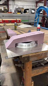 Jameson’s cooking up something special for Kent’s ‘67 Chevelle—a custom shaker hood. 💪 He’s starting off by cutting foam into the general shape, then slowly walked it in with 36g sand paper until it was dialed. That foam’s the negative—basically the blueprint. From there, he’ll build the mold and then craft the final piece in aluminum. This isn’t some off-the-shelf piece—it’s built from scratch to fit the Chevelle’s style and performance. Pure craftsmanship, made to turn heads and feed this mas