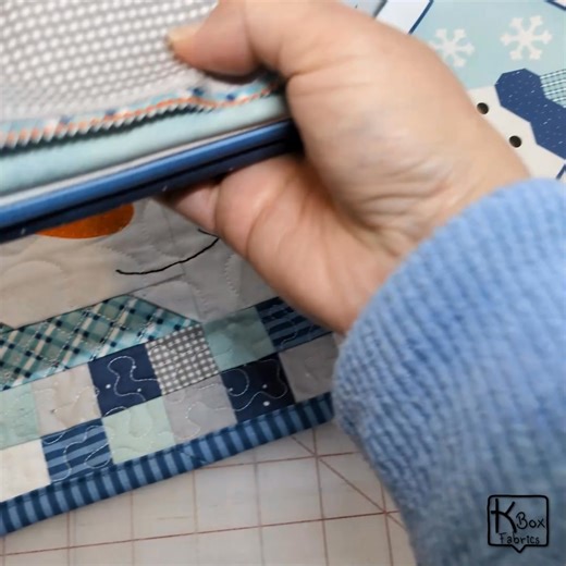 Snowman Quilt Block ❄️ Cute Winter Mister Chill Table Topper Banner Kit Great DIY Gift  Cute snowman and snow flakes Mr. Chill table topper banner kit with keepsake box. Winter theme applique quilt block pattern the "Mister Chill" is designed by Vicki McCarty of Calico Patch Designs. This is the month of January kit from a monthly collection Riley Blake is releasing in 2025. We are selling every month individually. Visit KBoxFabrics www.KBoxFabrics.com | KBoxFabrics | Facebook