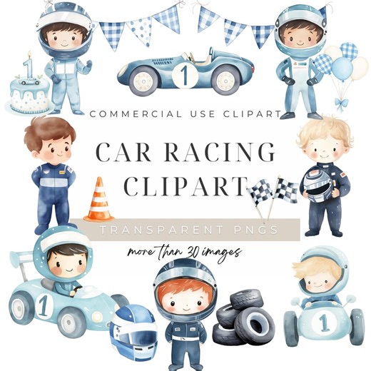 Race Car Clipart, Blue Vintage Sports Car Baby Shower, Vehicle PNG, Digital Download, Commercial Use - Etsy