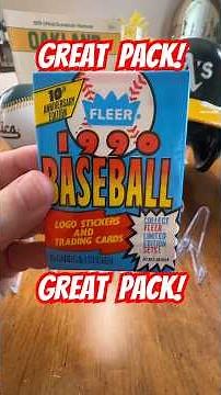 1990 Fleer Baseball cards vintage / old wax pack opening rip. ‪@davephillips8642‬ ‪@lukebuchanan2273‬