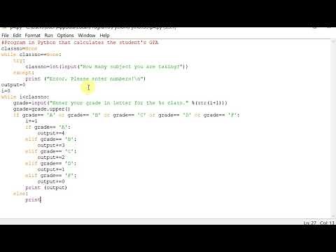 Program in Python that calculates the student's GPA