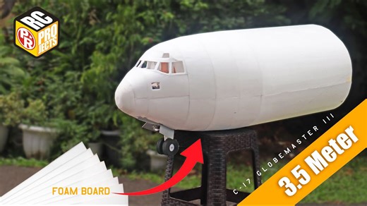 Build the not-so-giant C-17 Globemaster RC plane from foam – part 2