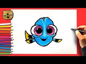 How to draw dory step by step easy