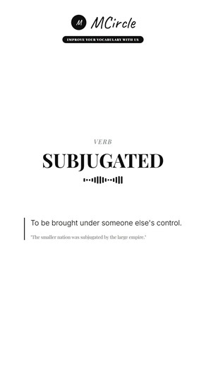 Learn English: What is Subjugated? | Vocabulary Shorts