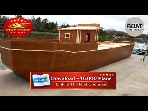 Build a Barge from Scratch with Simple Proven Plans | Boat Building