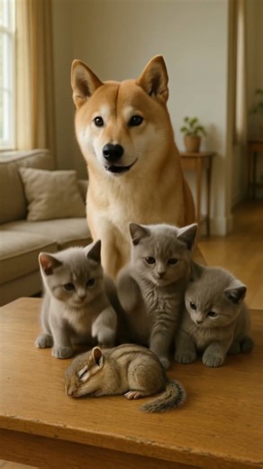 Chipmunk’s Tiny Fart Shocked the Kittens… Funniest Scene Ever 😂🐿🐱🐶