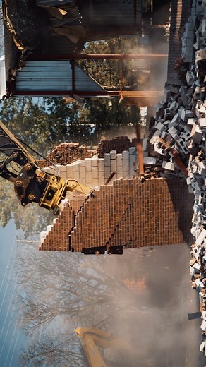 —Jenga. #demolition #construction #heavyduty #mgiconstruction #build #heavyequipment #constructinghistory #mgicorp #remodling #demolitionday | MGI Construction Corp.