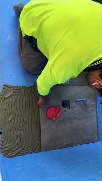 how to quickly cut & install tile around shower floor. #tiling #shortvideo #cute