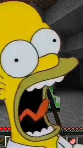 homer scream pt2 #minecraft #cyborg #minecraftmemes #gaming